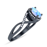 Art Deco Oval Natural Stone Infinity Ring