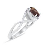 Art Deco Oval Natural Stone Infinity Ring