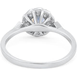 Art Deco Round Natural Stone Flower Ring