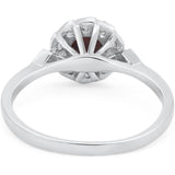 Art Deco Round Natural Stone Flower Ring