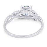 Art Deco Round Natural Stone Twisted Ring