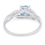 Art Deco Round Natural Stone Twisted Ring