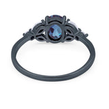 Art Deco Oval Trillium Ring