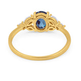 Art Deco Oval Trillium Ring