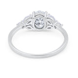 Art Deco Oval Trillium Ring