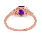 Art Deco Oval Trillium Ring