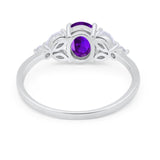 Art Deco Oval Trillium Ring