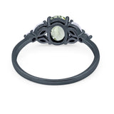 Art Deco Oval Trillium Ring