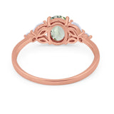 Art Deco Oval Trillium Ring