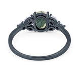 Art Deco Oval Trillium Ring