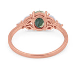 Art Deco Oval Trillium Ring