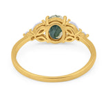 Art Deco Oval Trillium Ring