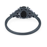 Art Deco Oval Trillium Ring