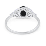 Art Deco Oval Trillium Ring