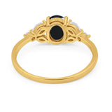 Art Deco Oval Trillium Ring