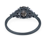 Art Deco Oval Trillium Ring