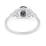 Art Deco Oval Trillium Ring