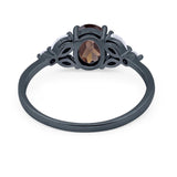 Art Deco Oval Trillium Ring