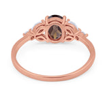 Art Deco Oval Trillium Ring