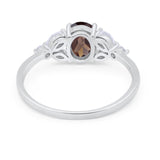 Art Deco Oval Trillium Ring