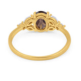 Art Deco Oval Trillium Ring