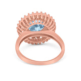 Vintage Style Round Natural Stone Cocktail Ring