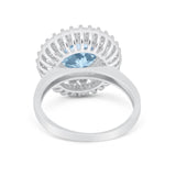 Vintage Style Round Natural Stone Cocktail Ring