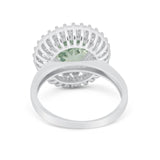 Vintage Style Round Natural Stone Cocktail Ring