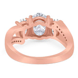 Art Deco Oval Natural Stone Trio Ring