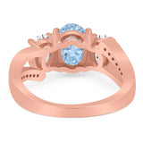 Art Deco Oval Natural Stone Trio Ring