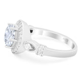 Art Deco Round Natural Stone Wedding Ring