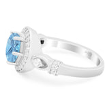 Art Deco Round Natural Stone Wedding Ring