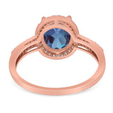 Art Deco Oval Natural Stone Wedding Ring