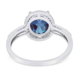 Art Deco Oval Natural Stone Wedding Ring