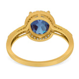 Art Deco Oval Natural Stone Wedding Ring