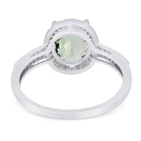 Art Deco Oval Natural Stone Wedding Ring