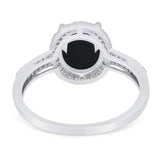 Art Deco Oval Natural Stone Wedding Ring