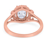 Art Deco Oval Natural Stone Filigree Ring