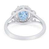 Art Deco Oval Natural Stone Filigree Ring