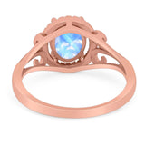 Art Deco Oval Natural Stone Filigree Ring