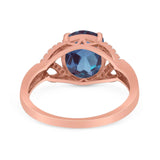 Art Deco Oval Natural Stone Trinity Ring