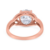Art Deco Oval Natural Stone Trinity Ring