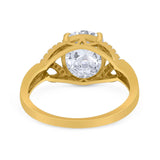 Art Deco Oval Natural Stone Trinity Ring