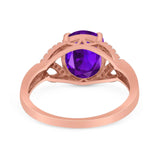 Art Deco Oval Natural Stone Trinity Ring