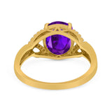 Art Deco Oval Natural Stone Trinity Ring