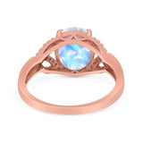 Art Deco Oval Natural Stone Trinity Ring
