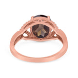 Art Deco Oval Natural Stone Trinity Ring