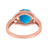 Art Deco Oval Natural Stone Trinity Ring