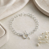 Heart Link Toggle Bracelet