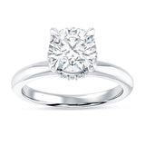 18K Gold IGI Certified Round 1 Carat Lab Grown Diamond Halo Solitaire Ring